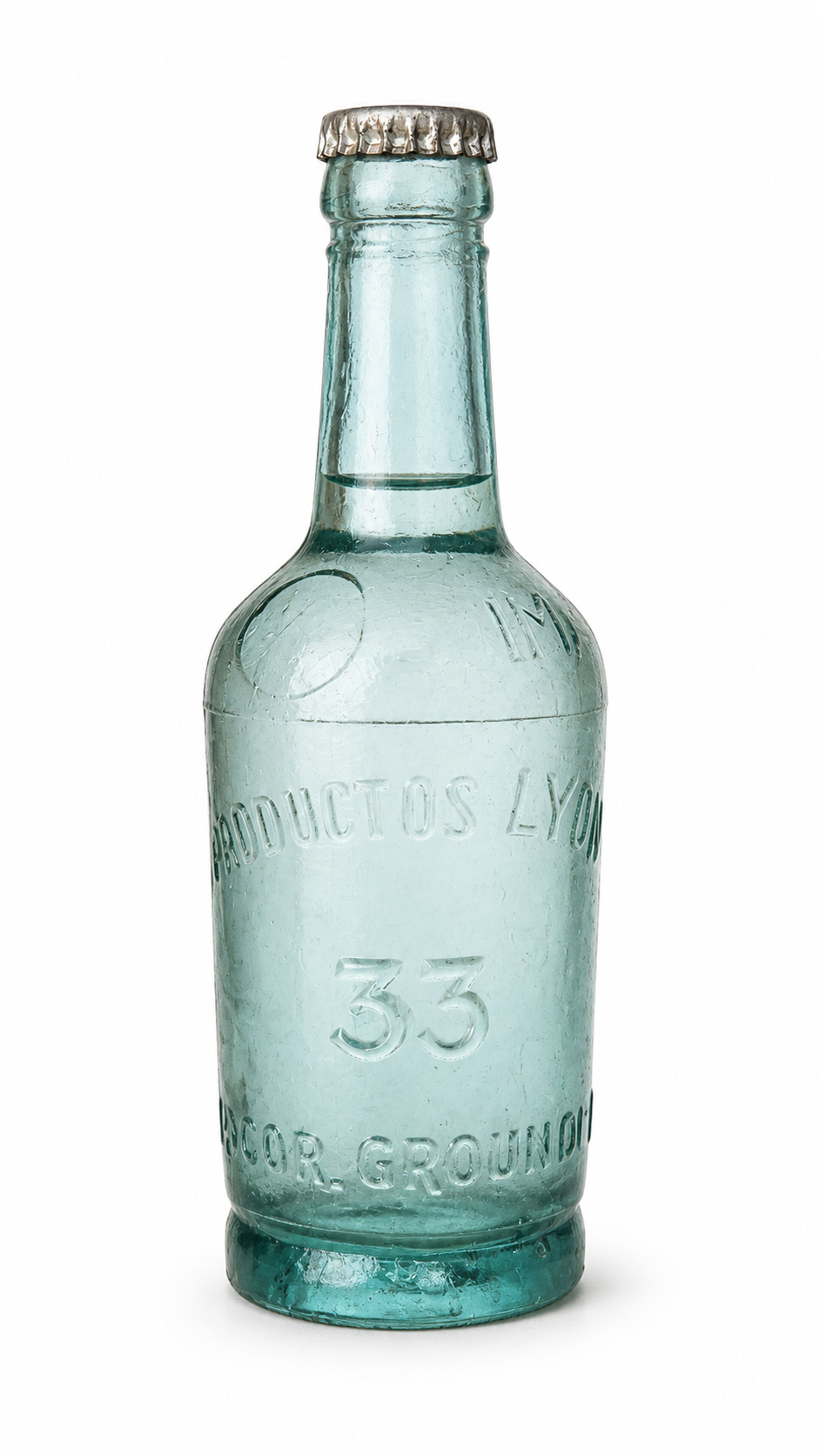 Botella año 1935 de vidrio Lyda